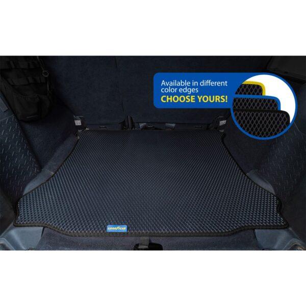 Goodyear Custom Fit Cargo Mat Liner for Jeep Wrangler 2015-2018 - Heavy Duty Trunk Liner, Dimond Shape, Luggage with Waterproof, Liquid & Dirt Trapping Technology - Anti-Slip Cargo Liner-GY004525