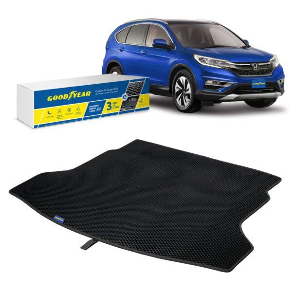 Goodyear Custom Fit Cargo Mat Liner for Honda CR-V 2012-2016 - Heavy Duty Trunk Liner, Dimond Shape, Luggage with Waterproof, Liquid & Dirt Trapping Technology - Anti-Slip Cargo Liner-GY004531