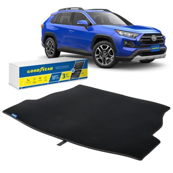 Goodyear Custom Fit Cargo Mat Liner for Toyota RAV4 2019-2021 - Heavy Duty Trunk Liner, Dimond Shape, Luggage with Waterproof, Liquid & Dirt Trapping Technology - Anti-Slip Cargo Liner-GY004533