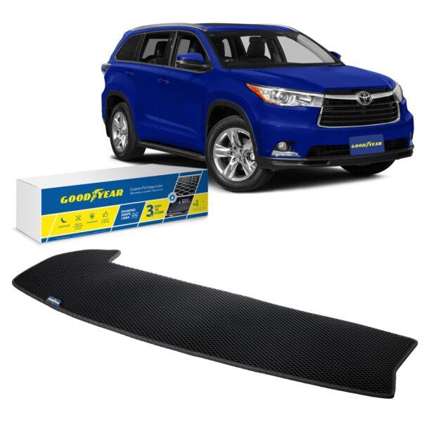 Goodyear Custom Fit Cargo Mat Liner for Toyota Highlander 2014-2019 - Heavy Duty Trunk Liner,Diamond Shape,Luggage with Waterproof, Liquid & Dirt Trapping Technology - Anti-Slip Cargo Liner - GY004535