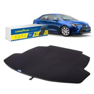 Goodyear Custom Fit Cargo Mat Liner for Toyota Corolla 2020-2021 Sedan - Heavy Duty Trunk Liner, Dimond Shape, Luggage with Waterproof, Liquid Trapping Technology - Anti-Slip Cargo Liner - GY004539