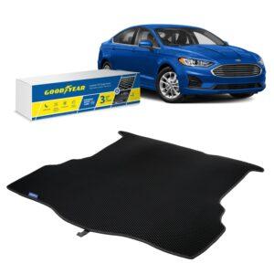 Goodyear Custom Fit Cargo Mat Liner for Ford Fusion 2013-2021 - Heavy Duty Trunk Liner, Dimond Shape, Luggage with Waterproof, Liquid & Dirt Trapping Technology - Anti-Slip Cargo Liner-GY004540