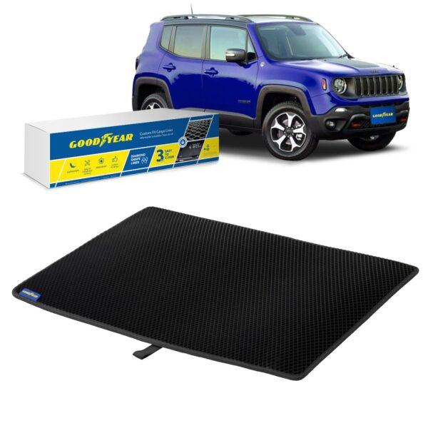 Goodyear Custom Fit Cargo Mat Liner for Jeep Renegade 2015-2021 - Heavy Duty Trunk Liner, Dimond Shape,Luggage with Waterproof,Liquid & Dirt Trapping Technology - Anti-Slip Cargo Liner - GY004576