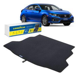 Goodyear Custom Fit Cargo Mat Liner for Honda Civic 2017-2021 Hatchback - Heavy Duty Trunk Liner, Diamond Shape,Luggage with Waterproof,Liquid Trapping Technology - Anti-Slip Cargo Liner - GY004684