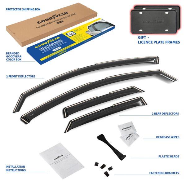 GOODYEAR In-Channel Window Deflectors Shatterproof