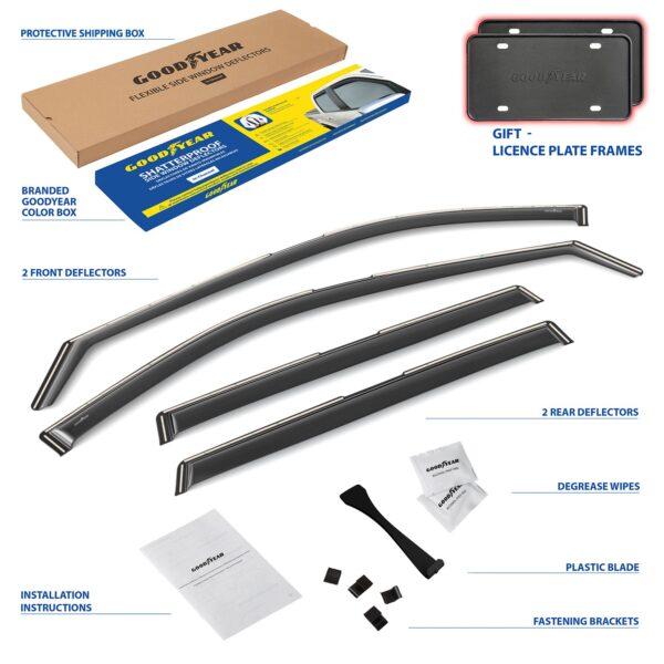 GOODYEAR In-Channel Window Deflectors Shatterproof