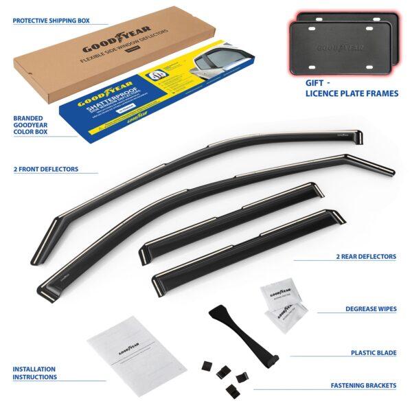 GOODYEAR In-Channel Window Deflectors Shatterproof