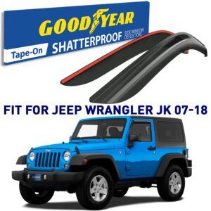 GOODYEAR Tape-On Window Deflectors Shatterproof