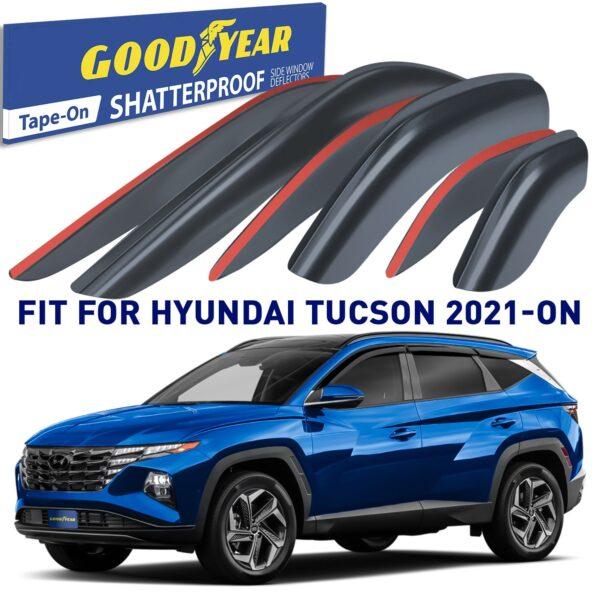 GOODYEAR Tape-On Window Deflectors Shatterproof