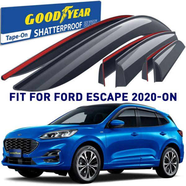 GOODYEAR Tape-On Window Deflectors Shatterproof