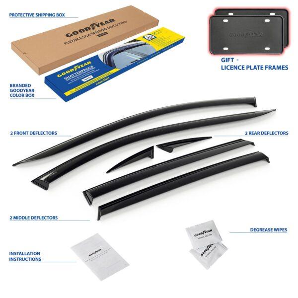 GOODYEAR Tape-On Window Deflectors Shatterproof