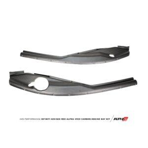 AMS Infiniti Q50 & Q60 Red Alpha Matte Carbon Fender Side Trim Set - Q50