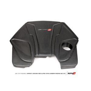 AMS Performance Infiniti Q50 / Q60 Red Alpha Matte Carbon Engine Cover