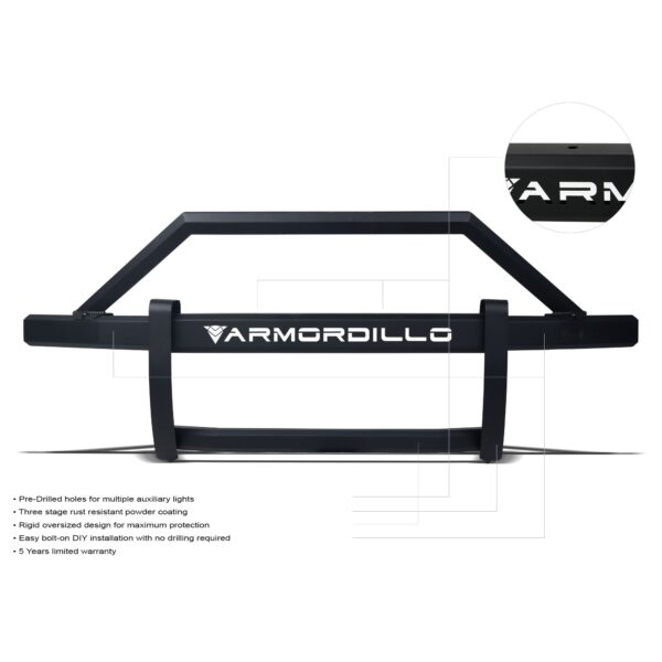 Armordillo 2007-2013 Chevy Silverado 1500 AR2 Pre-Runner Guard - Matte Black