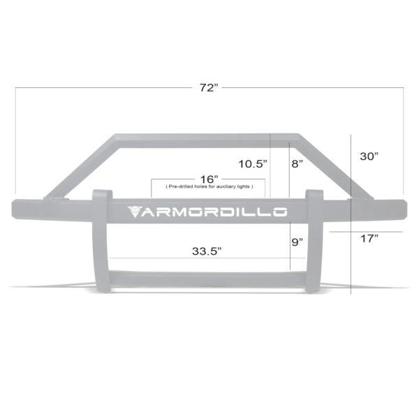 Armordillo 2016-2021 Chevy Colorado AR2 Pre-Runner Guard - Matte Black