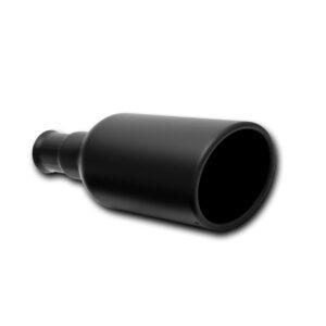 Black Ceramic Rolled Edge Angle Exhaust Tip