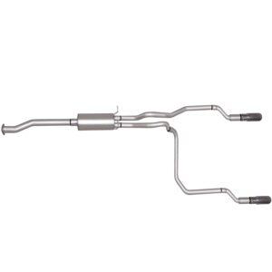 Cat-Back Dual Split Exhaust System; Aluminized