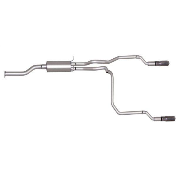 Cat-Back Dual Split Exhaust System; Aluminized