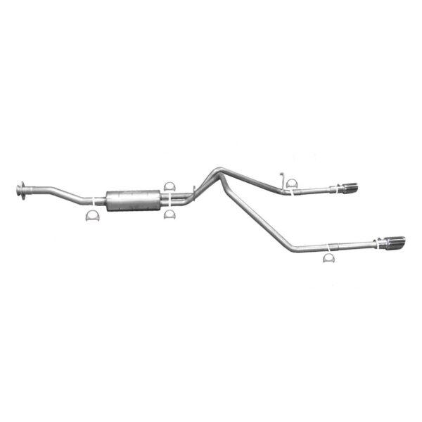 Cat-Back Dual Split Exhaust System; Aluminized