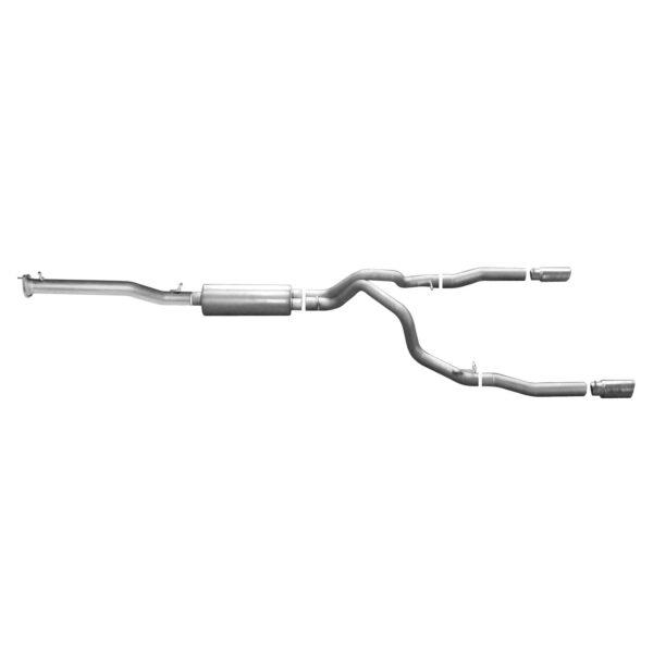 Cat-Back Dual Split Exhaust System; Aluminized