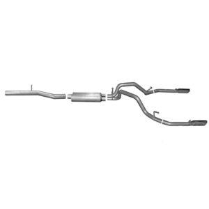 Cat-Back Dual Split Exhaust System; Aluminized