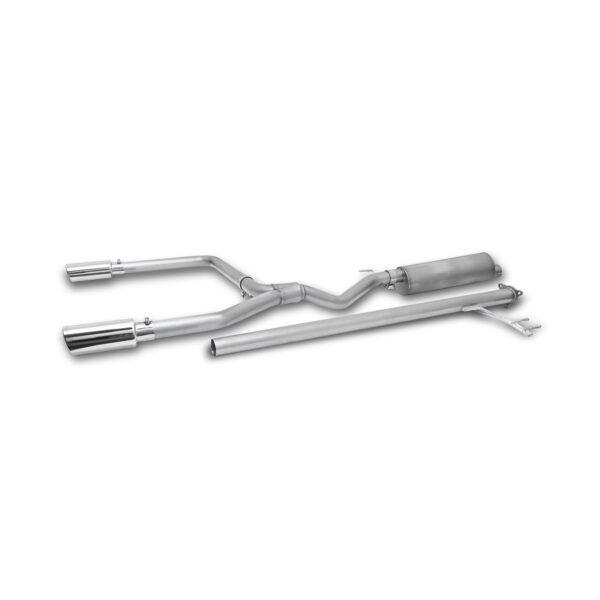 Cat-Back Dual Split Exhaust System; Stainless