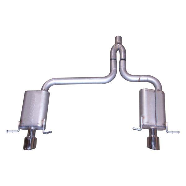 Cat-Back Dual Split Exhaust System; Stainless