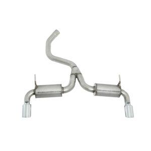 Cat-Back Dual Split Exhaust System; Stainless