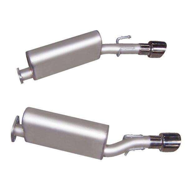 Axle Back Dual Exhaust System; Stainless