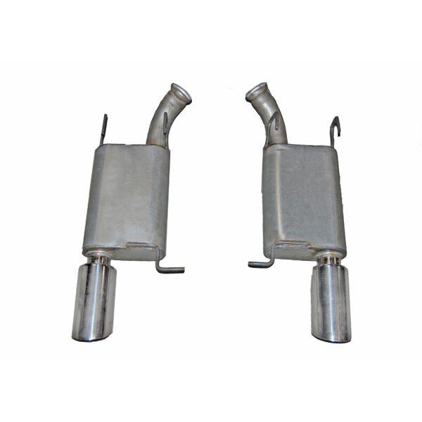 Axle Back Dual Exhaust System; Stainless