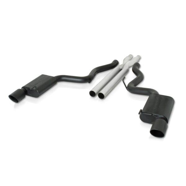 Cat-Back Dual Exhaust System; Black Ceramic