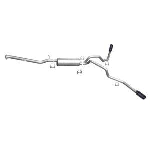 Black Elite Cat-Back Dual Extreme Exhaust System; Stainless