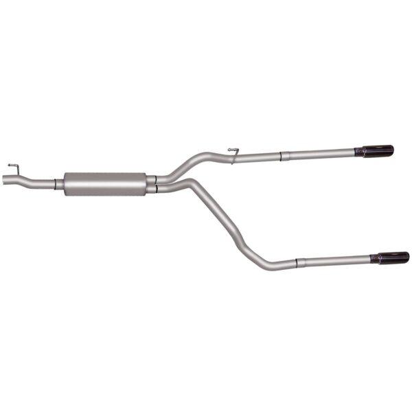 Cat-Back Dual Split Exhaust System; Aluminized