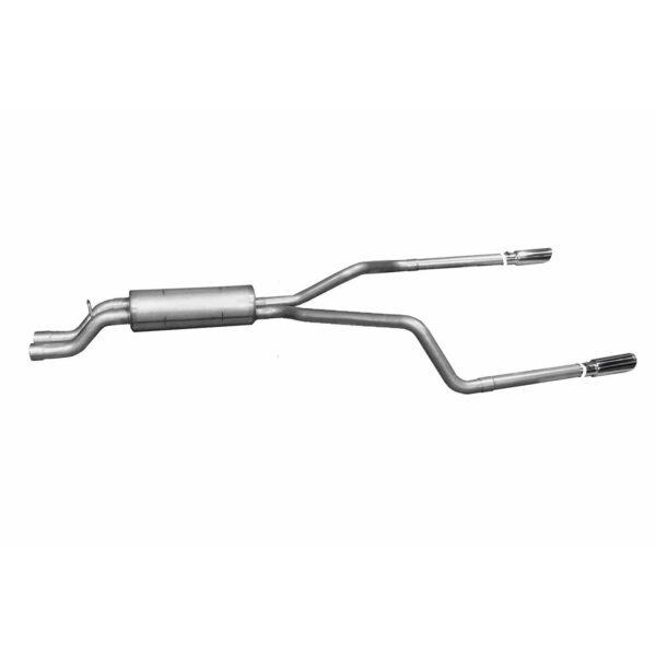 Cat-Back Dual Split Exhaust System; Stainless