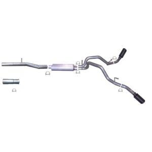 Black Elite Cat-Back Dual Extreme Exhaust System; Stainless