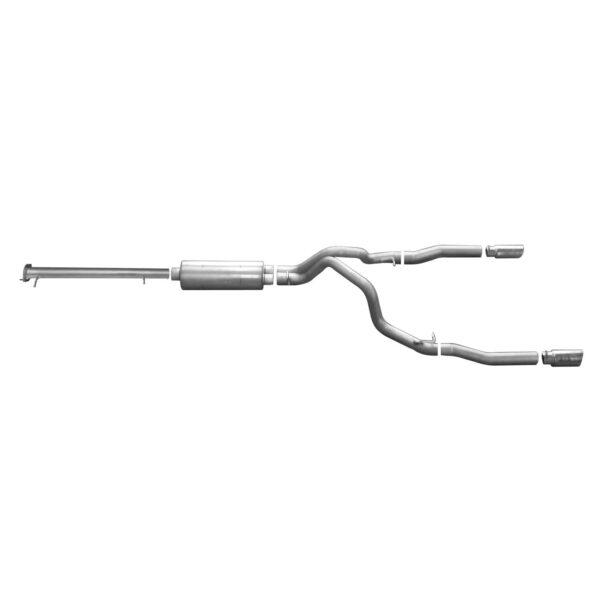 Cat-Back Dual Split Exhaust System; Stainless