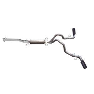 Black Elite Cat-Back Dual Extreme Exhaust System; Stainless