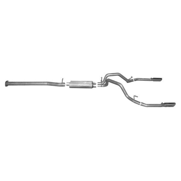 Cat-Back Dual Split Exhaust System; Stainless