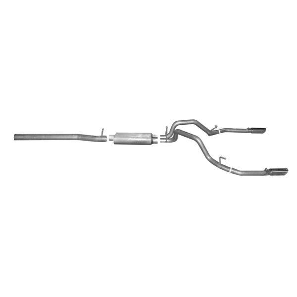 Cat-Back Dual Split Exhaust System; Stainless