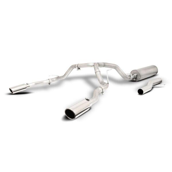 Cat-Back Dual Split Exhaust System; Stainless