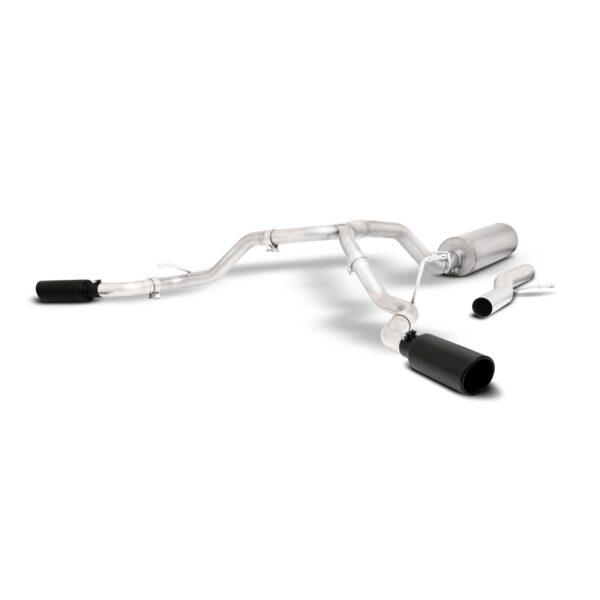 Black Elite Cat-Back Dual Extreme Exhaust System; Stainless