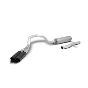 Black Elite Cat-Back Dual Sport Exhaust System; Stainless