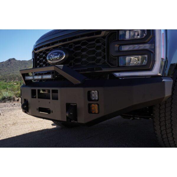 ICI Front Bumper; AL-FBM59FDN-RT; 2023 Ford Superduty F250/F350/F450/F550; Alumilite Series; aftermarket aluminum winch ready truck bumper