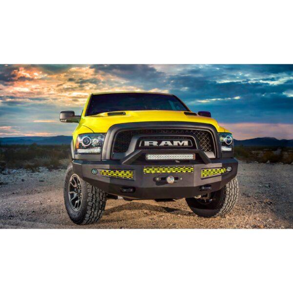 ICI Front Bumper; AL-FBM11DGN-RT; 2015 - 2018 Dodge Ram Rebel; Alumilite Series; aftermarket aluminum winch ready bumper