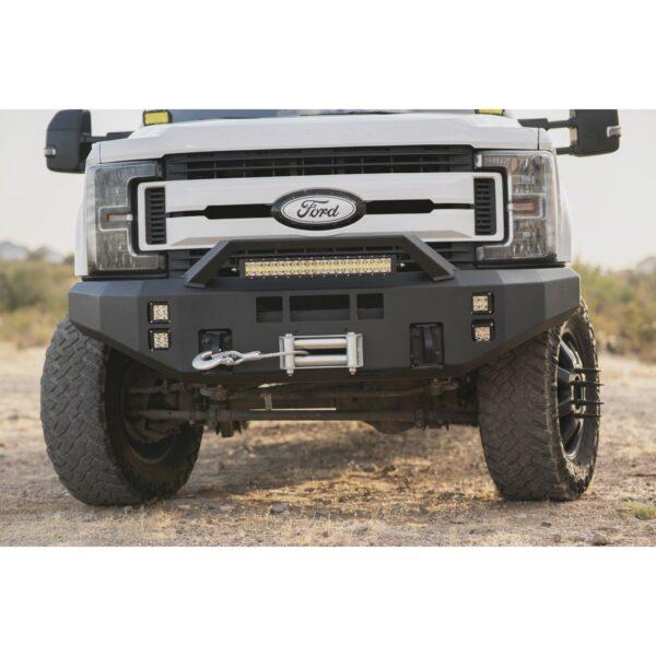 ICI Front Bumper; AL-FBM12FDN-RT; 2017 - 2022 Ford Superduty F250/F350/F450/F550; Alumilite Series; aftermarket aluminum winch ready truck bumper