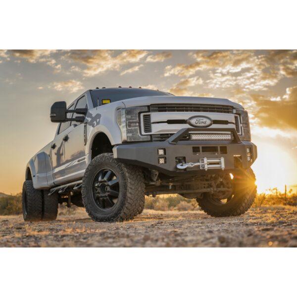 ICI Front Bumper; AL-FBM12FDN-RT; 2017 - 2022 Ford Superduty F250/F350/F450/F550; Alumilite Series; aftermarket aluminum winch ready truck bumper