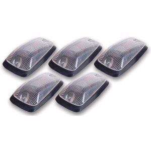 LED Clear Hi-5 Cab Roof Light Kit, 88-02 GM Style