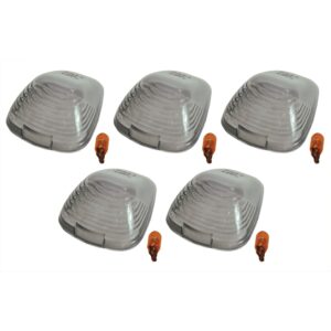 Repl. Lens Kit - Smoke Lens/Amber Bulb Hi-5 Cab Roof Light Kit, 99-16 Ford Style