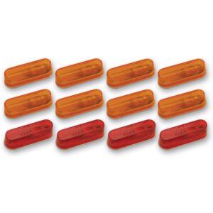 Auxiliary Running Lights, 4 Red/8 Amber 12 Light Kit