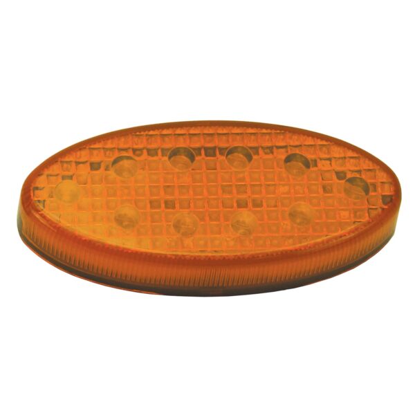 10 Diode LED Oval Light Amber, Pair